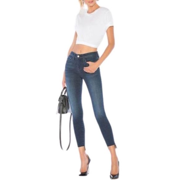 Frame Denim Denim - Frame Jeans Le Skinny Raw Staggered Step Hem sz 32